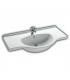 Lavabo top suspendeux 75 cm monotrou prepare'trois trous collection Sophie