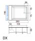 Hot tub right Minerva white with frame and automatic recirculation