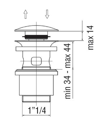 Push-button drain for wash-basin