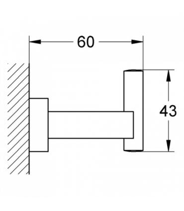 Appendiabiti Grohe serie Essentials Cube art.40511001