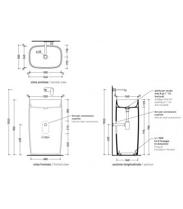Lavabo suspendu Ceramica Flaminia Flag