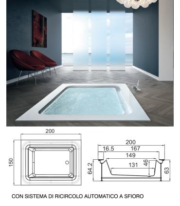 Hot tub  Bolla white chrome nozzles with frame and automatic recirculation