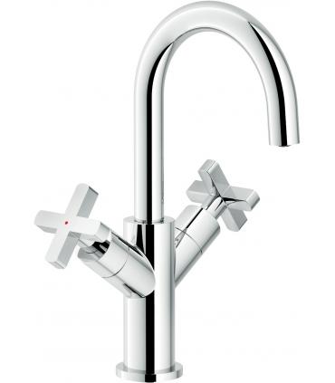 Faucet group washbasin  dual control  Nobili series  Lira swivel spout  without  drain