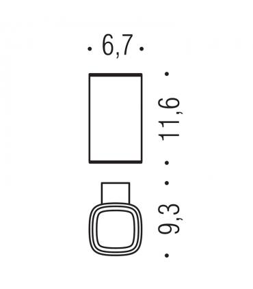 Bicchiere porta spazzolini a muro Colombo serie Trenta art. B3002