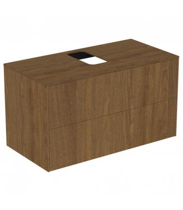 Mobile per lavabo legno impiallacciato 2 cassetti Ideal Standard Conca