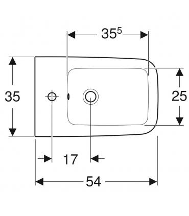 Bidet suspendu monotrou Geberit Icon Square