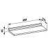 Laufen Kartell plastic shelf 45x15 cm