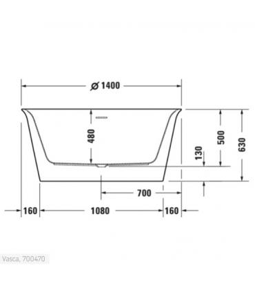 Duravit freestanding bathtub, White Tulip 700470 series