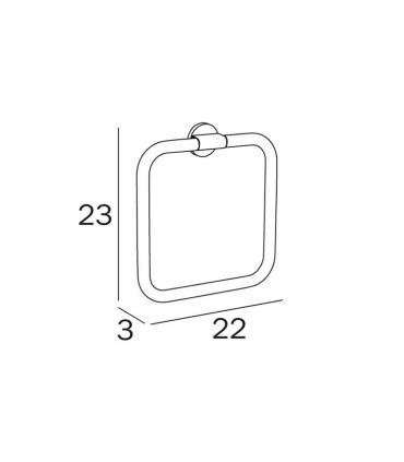 Portasalviette ad anello Inda 22x23 cm collezione One art.A2416A