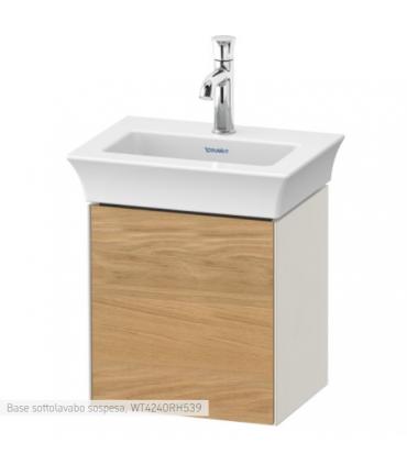 Duravit wall-hung vanity unit, White Tulip 4240L series, with door in Natural Oak