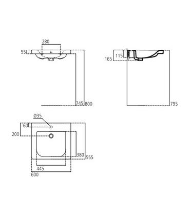 Lavabo monoforo Ideal Standard Connect Freedom