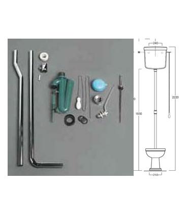 Kit de finition melangeur pour  reservoir haute, Tuyau en laiton Simas londra r01