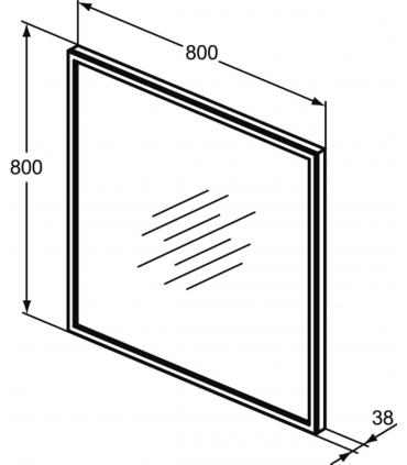 Ideal Standard Conca square mirror with LED