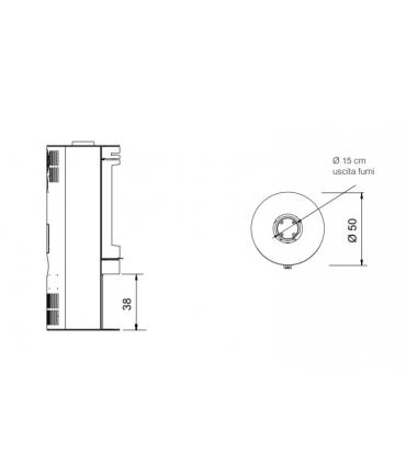 Poêle à bois gainable Edilkamin Tally 8