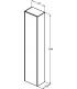 Ideal Standard column bathroom cabinet Conca height 170 cm