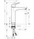 High mixer for washbasin Hansgrohe collection focus