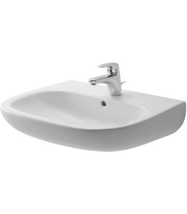 Lavabo monoforo Duravit, collezione D-Code, ceramica bianco