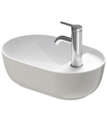 Lavabo da appoggio Duravit Luv con piano rubinetteria laterale