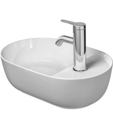 Lavabo da appoggio Duravit Luv con piano rubinetteria laterale