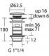 Piletta per lavabo click clack Ideal Standard E1482