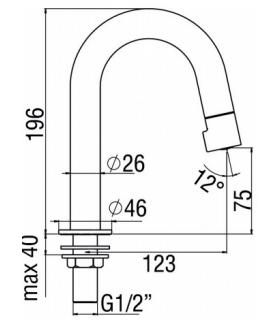 Thermostatic mixer, adjustable 30-65'C Caleffi 252140