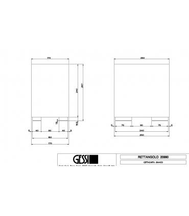 White Gessi paper bin Rettangolo series art.20990