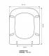 Toilet seat with normal closure ceramic Dolomite Rio