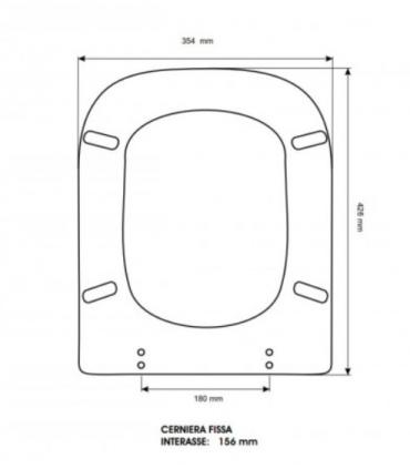 Toilet seat with normal closure ceramic Dolomite Rio