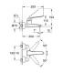 Miscelatore a parete per lavabo Grohe serie euroeco art.32776000