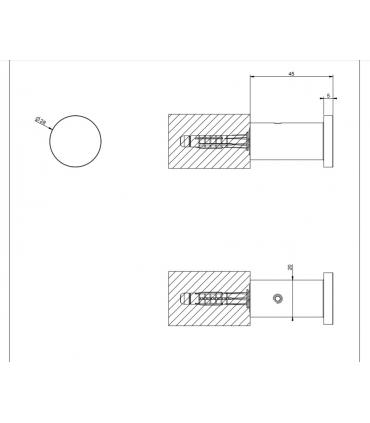 Appendino singolo porta abiti Gessi serie Gessi316 art. 54821