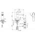IDEAL STANDARD collection Connect Air Mixer for washbasin Bluestart with drain