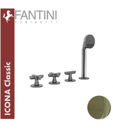 Taps for bath edges, Fantini Icona Classic with hand shower