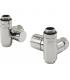 Kit with valve e Angled lockshield valve save-space thermostatic for mix functioning