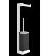 Lampadaire, modèle Gessi Rectangle art. 20868 noir, pour coin toilette