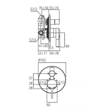 Miscelatore doccia 2 uscite Ideal Standard Melange A6662