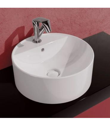 Lavabo da appoggio con piano rubinetteria Flaminia Twin TW42A