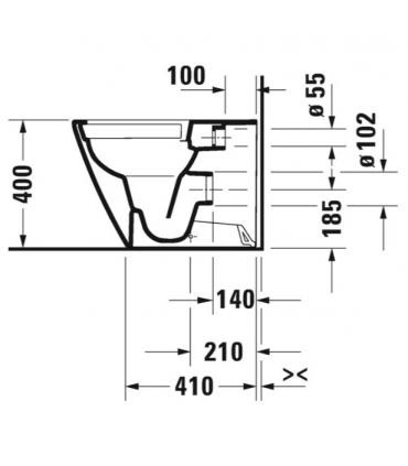 Rimless Duravit D-Neo 200309 series floor-standing toilet