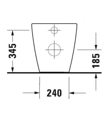 Rimless Duravit D-Neo 200309 series floor-standing toilet