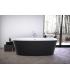 Freestanding bathtub Ideal Standard Dea series 190x90 art.K8722 in white acrylic inside and matt black outside. The tank is suit