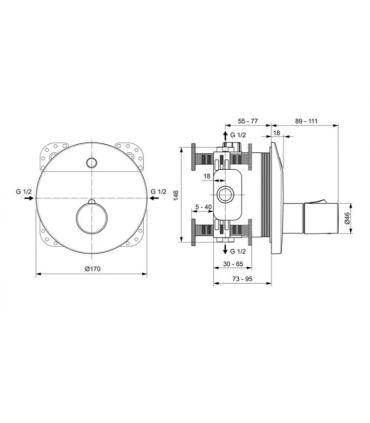 Miscelatore doccia elettronico Ideal Standard Ceraplus A6155