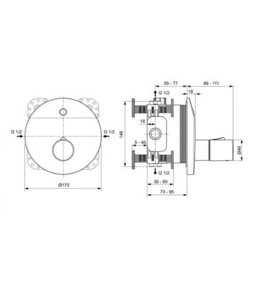 Mitigeur de douche électronique Ideal Standard Ceraplus A6155