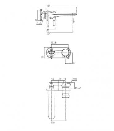 Miscelatore lavabo a parete Ideal Standard Melange art. A5591