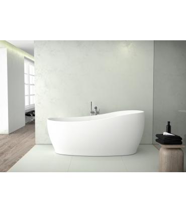 Ideal Standard freestanding bathtub Around series art.K8715 in acrylic matt white finish. Size 180x85 cm. The tank is equipped w