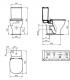 Wc monoblocco Ideal Standard Tesi T0087 bianco seta senza sedile