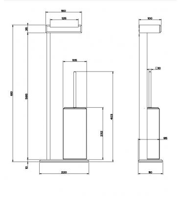 Gessi toilet stand Elegance series art. 46553