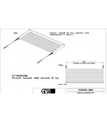 Gessi linear shelf Elegance collection art. 46550