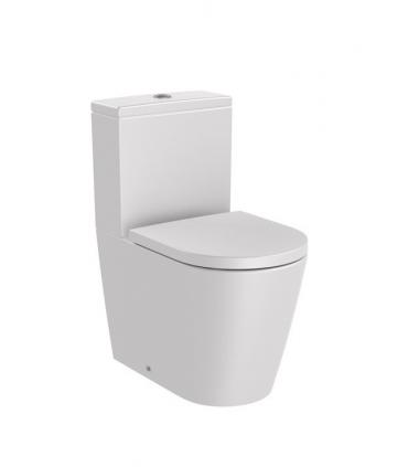 Wc monoblocco filo parete Roca Inspira Round scarico universale