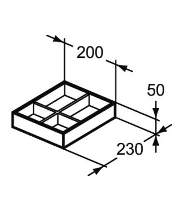 Ideal Standard solid wood drawer divider Conca