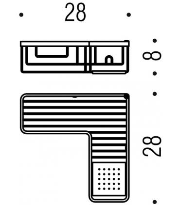 Shower-bathtub grid mixer colombo items holder b9614 chrome.