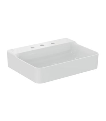 Lavabo tre fori senza troppopieno Ideal Standard Conca